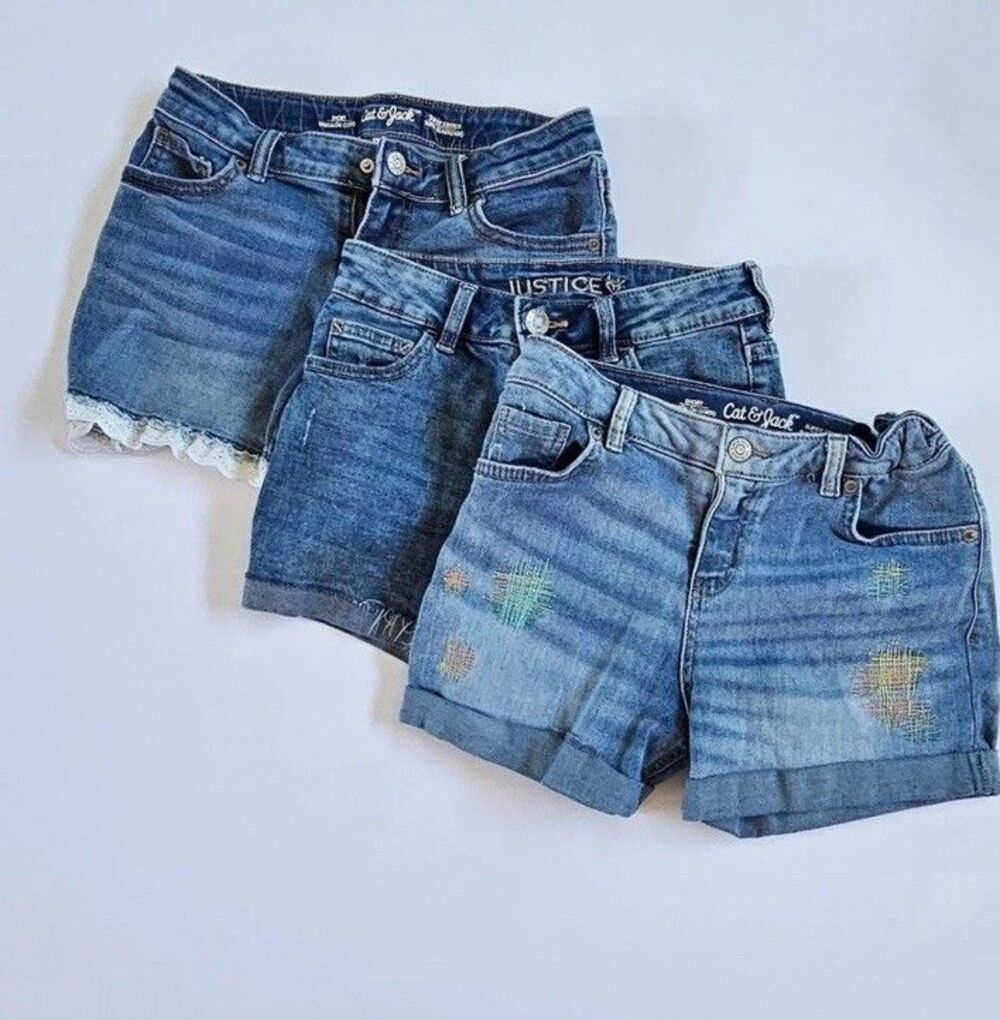 Justice| Cat & Jack Jean Shorts Girls Size 10-12 Denim